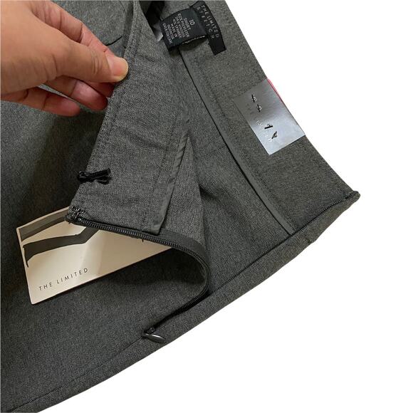 The Limited "Avery" Stretch Gray Side Zip Straight Leg Pants Size 10 - Picture 5 of 11